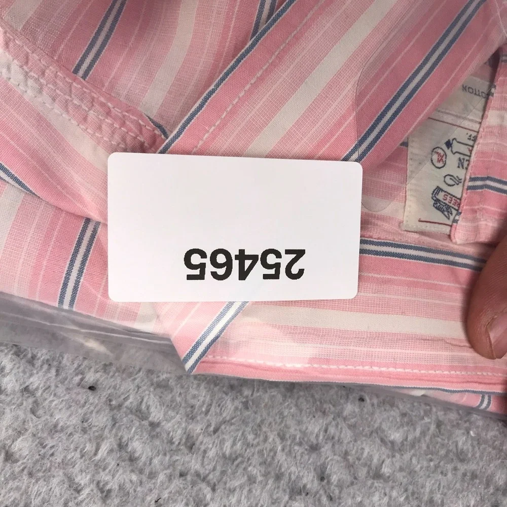 Vintage Polo Ralph Lauren Shirt Mens XL Pink Multi Striped Imported Cotton LS